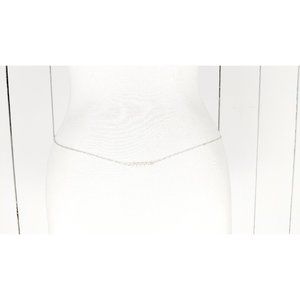 Lightweight dainty silver metal beaded chain link belly chain belt